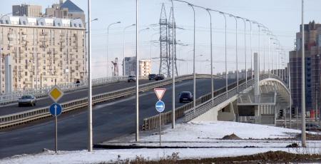 Путепроводная развязка Дунайского проспекта с железнодорожными путями Витебского направления