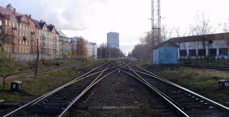 Железнодорожный мост через протоку Саркандаугава