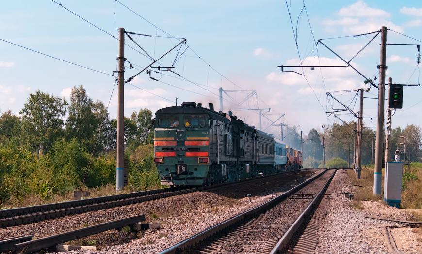 Уплотнение цветной цепи на участке Няндома — Мудьюга